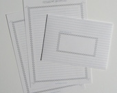 Offset printed Silver Border stationery set of 10