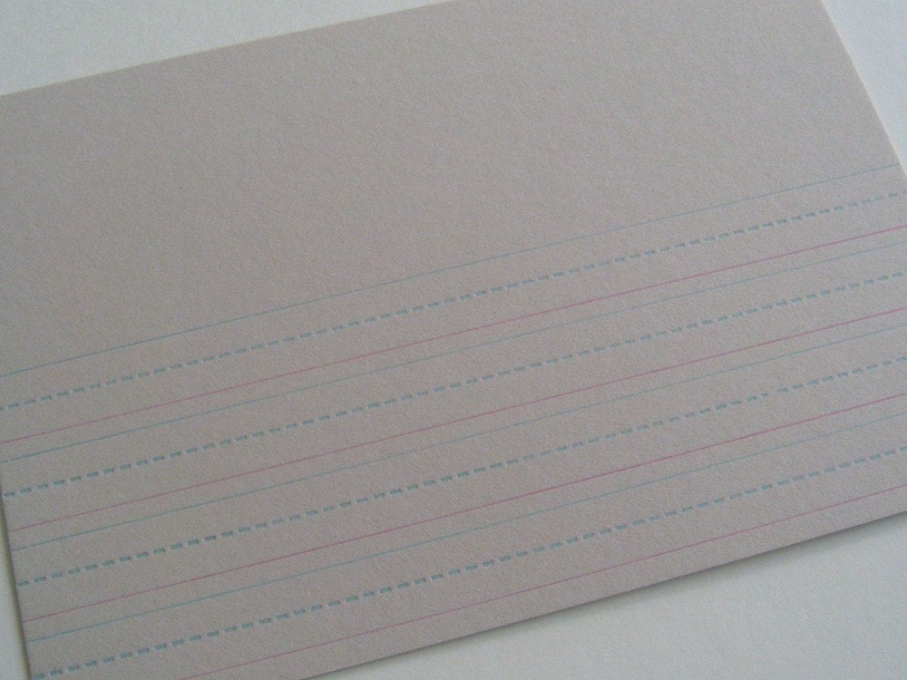Writing paper letterpress printed postcard