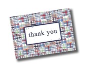 BLUE MADRAS Printable Thank You Card - 4" x 5.5" or 5" x 7" - you print Il_170x135
