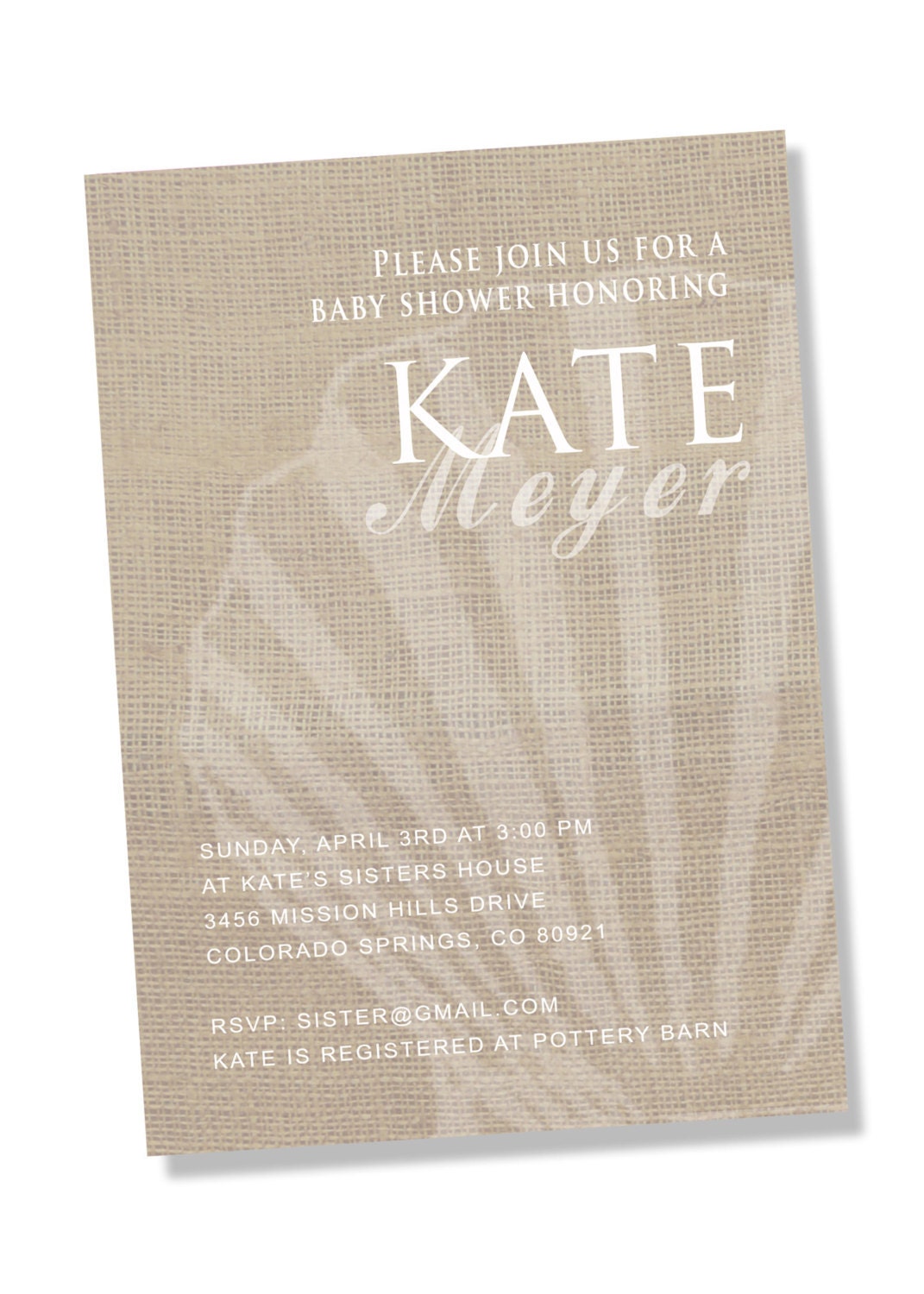 NAUTICAL LINEN Printable Party Invitation