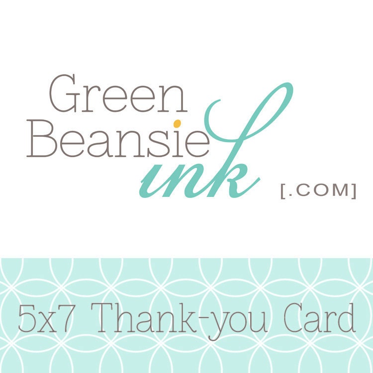 5x7 Thank You Card for any Package Design Il_170x135
