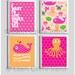Kids Wall Art- Silly Sea Girl Print set