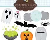 Halloween Clipart Clip Art Holiday Ghosts Bats Pumpkins and Spiders for Personal & Commercial Use Il_170x135