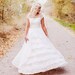 Ruffle Flower and Vintage Lace Wedding Halo Headband - Bridal head piece - wedding hair accessories - ivory and rhinestone flowers