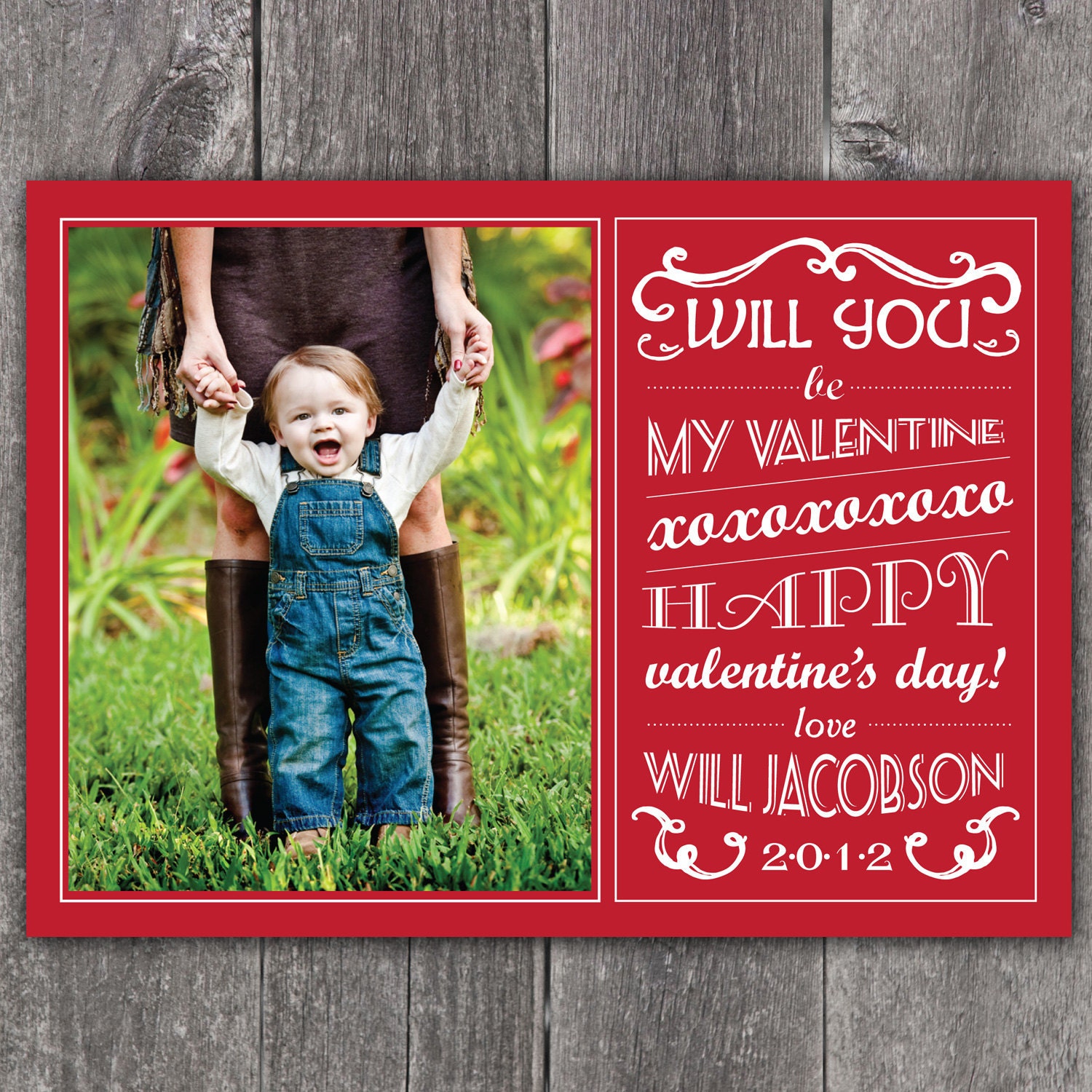Valentine Blackboard - Custom Photo Valentine Card Il_170x135