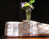 Lattice and Lace Eye Pillow with Washable Cover