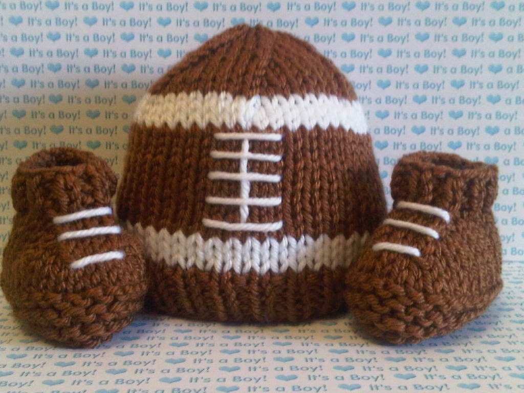 On Sale Lil Football Baby Hat Beanie And Booties Set