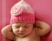 Lil Briar Rose Baby Hat Beanie in Cotton           Available in Blues, Lavender, Yellow & Mint Green