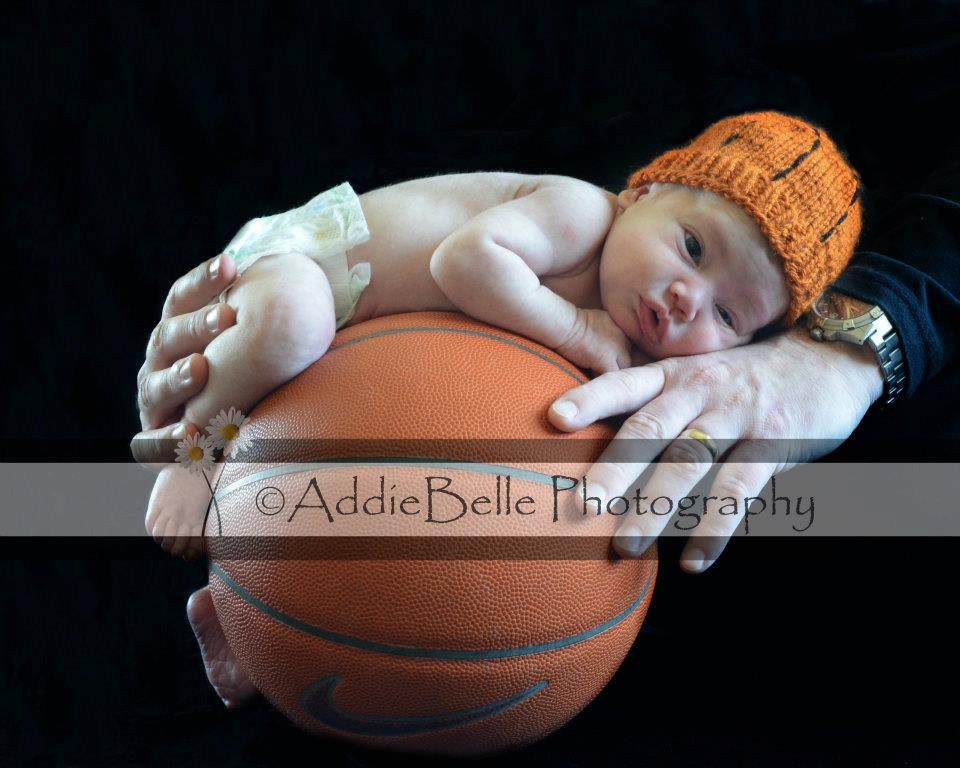 Lil Baby BasketBall Hat Beanie              Newborn Baby Photo Prop