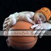 Lil Baby BasketBall Hat Beanie              Newborn Baby Photo Prop