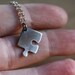 The missing piece - necklace - puzzle - jigsaw - game - sterling silver - etsymetal team