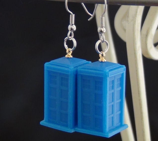 Doctor Who 3D Tardis Earrings