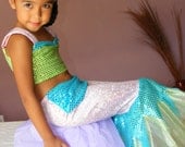 Little Mermaid Costume for Girl Sizes 2t-5