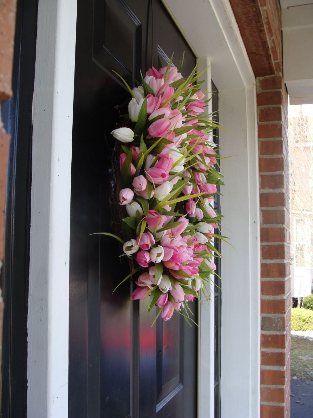 Pink Mini Tulip Spring Wreath- Last One, Shop Sale