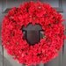 Hydrangea Poinsettia Christmas Wreath- Christmas Decoration- Holiday Decor- Door Wreath