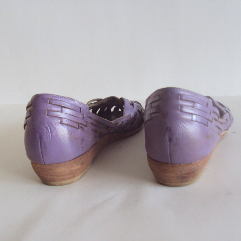 Sz 7 Vintage 9West Leather Sandals