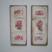 Two Shutters Shabby Chic Roses  Painting  Dollhouse 1 Inch Scale Handpainted