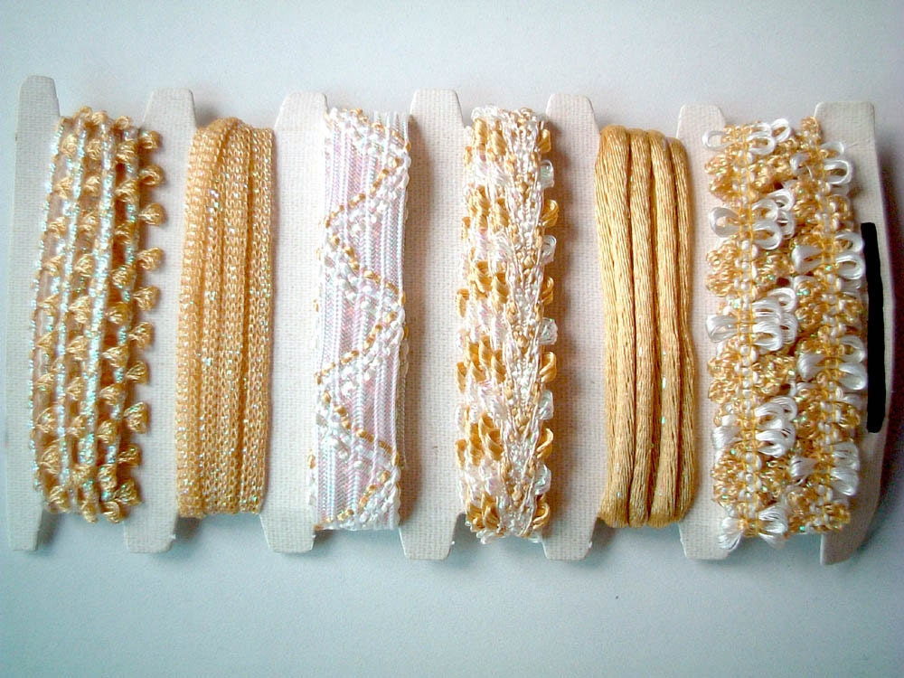 Golden Fabric Trim, golden Fabric Trim, ribbon, lace trim, scrapbooking, silver, craft, wedding, party, card decoration, SALE, discounted