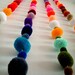 Party Yarn Pom Pom Garland, pom poms, beads, balls, scarf, purple, green, yellow, red, purple, orange, mobile, blue, brown, pink, 15 feet