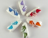 Cute Fridge magnet - Sneaker pick your color - purple, red, blue, aqua, green, orange, tennis shoes, tennies