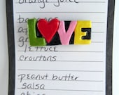 Love magnet - inspirational words, refrigerator magnets, uplift, encourage, fridge decoration, kitchen decor