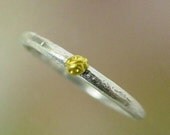 Silver Stacking Ring, Ladybug Stacking Ring, Sterling Silver, 18k gold Ladybug Made to order