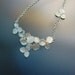 Flower Necklace, Hydrangea Cluster Necklace, Sterling Flower Wedding Necklace, Made to order