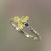 Blue Diamond Engagement Ring, Gemstone Stacking Ring, Hydrangea Blossom Sterling Silver, 18k Gold Flower