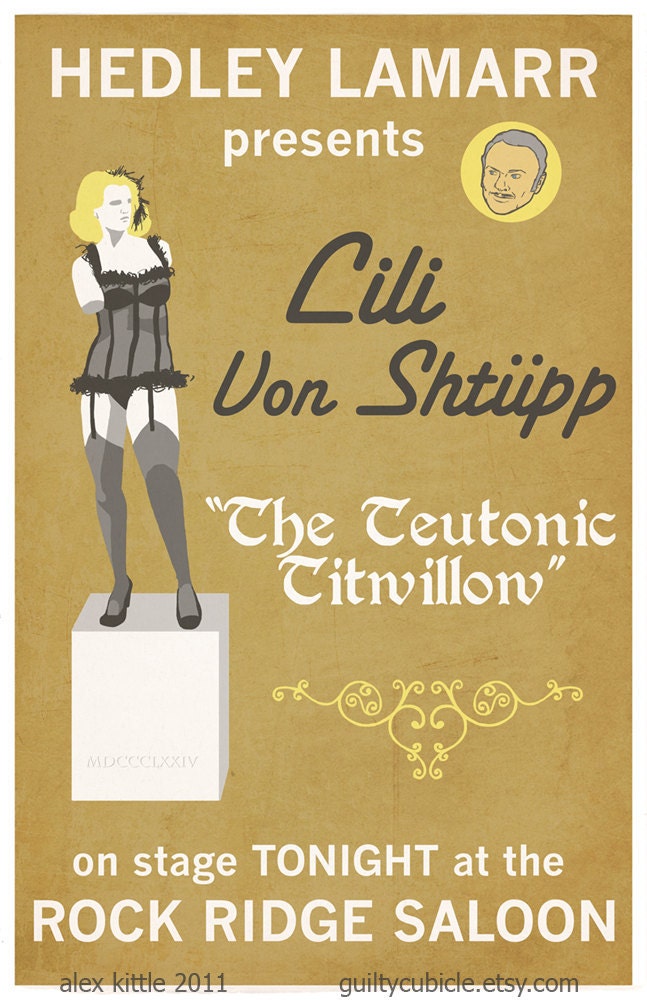 Lili Von Shtupp Gig Poster (BLAZING SADDLES)