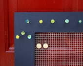 CUSTOM. WALLFLOWER FRAME. Earring Holder. Jewelry Holder with Handpainted Hooks. Handmade Wooden Frame (size small)