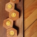 beehive modular candle holder - (set of three) modern cherry candle holders