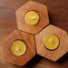 beehive modular candle holder - (set of three) modern cherry candle holders