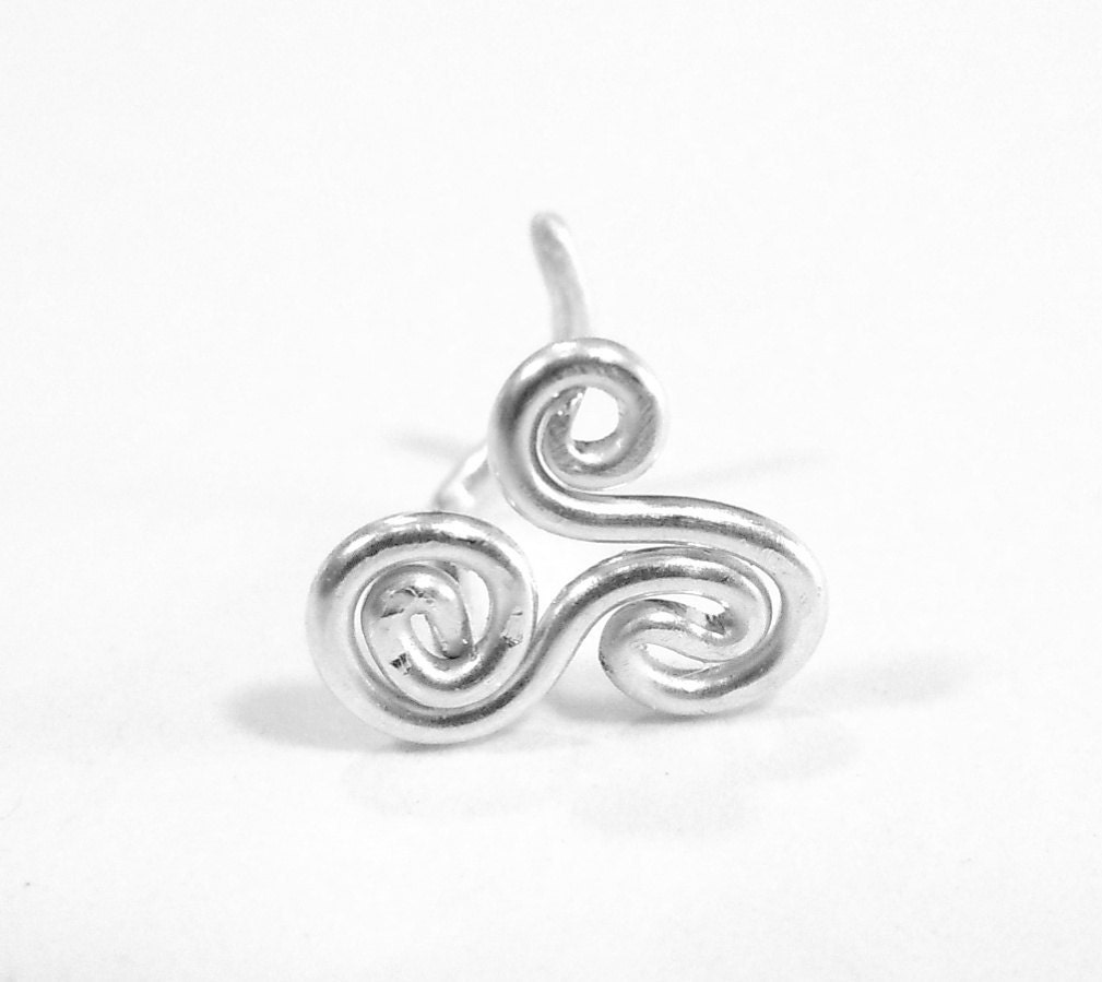 Tripple Spiral Nose Ring 20 Gauge