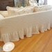 custom shabby sofa chic chenille bedspread slipcover white pink roses couch cottage prairie