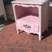 vintage nightstand pink shabby french chic distressed cottage provincial table prairie paris apt