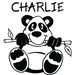 Personalized Kid's Name w/ Panda Bear - LARGE - Vinyl Wall Decal, Sticker
