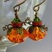 Pumpkin Earrings, Fall Jewelry, Halloween Earrings, Orange Earrings