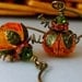 Pumpkin Earrings, Fall Jewelry, Halloween Earrings, Orange Earrings