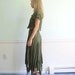 Elven Taper Vintage 90s Triangle Cut Out Army Green Gypsy Dress XS/S