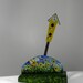 Birdhouse Business Card Holder with Flowers