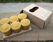 Beeswax 15 hr. Votive Candles - TWO Boxes of Six (12 votives in all)