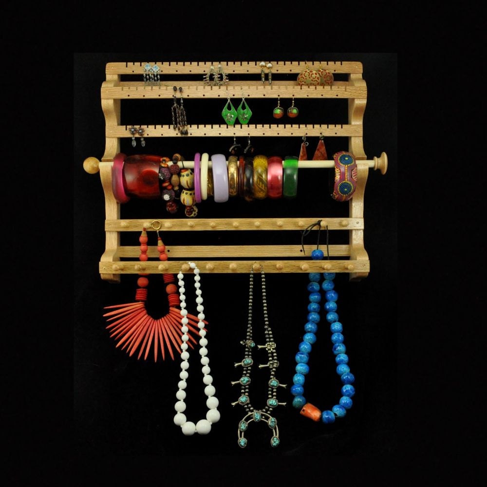 Hanging Combo Jewelry Holder Earring Necklace Bracelet Holder Display Organizer