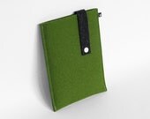 Kindle / iPad Mini case: Olive and Charcoal wool felt