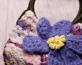 OOAK Purple Freeform Crochet Handbag