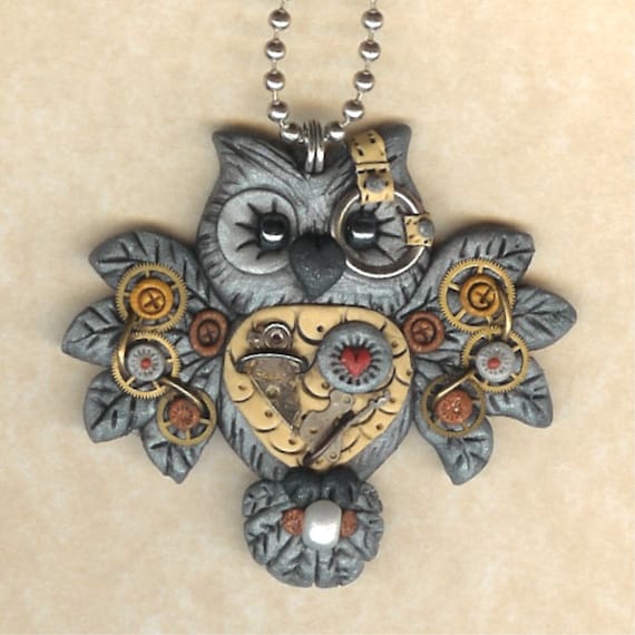 Steampunk Hooty Owl Necklace