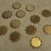 9mm Round flat brass lace edge settings flat cab bases 18 pcs