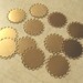 22mm round flat brass lace edge settings bases 12 pieces