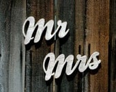 MR MRS signs -Wedding - Photo Prop - Table Decor - Wall Sign - Engagement Gift