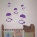 Parachuting Sheep Decals Stickers Wall Art Graphic Baby Room Count Cute Animal Nursery Boy Girl Sleep Bedtime