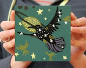 Stars and Starlings mounted on Bamboo